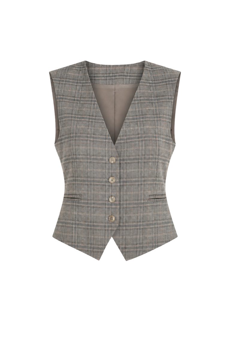 RIVOLI VEST plaid