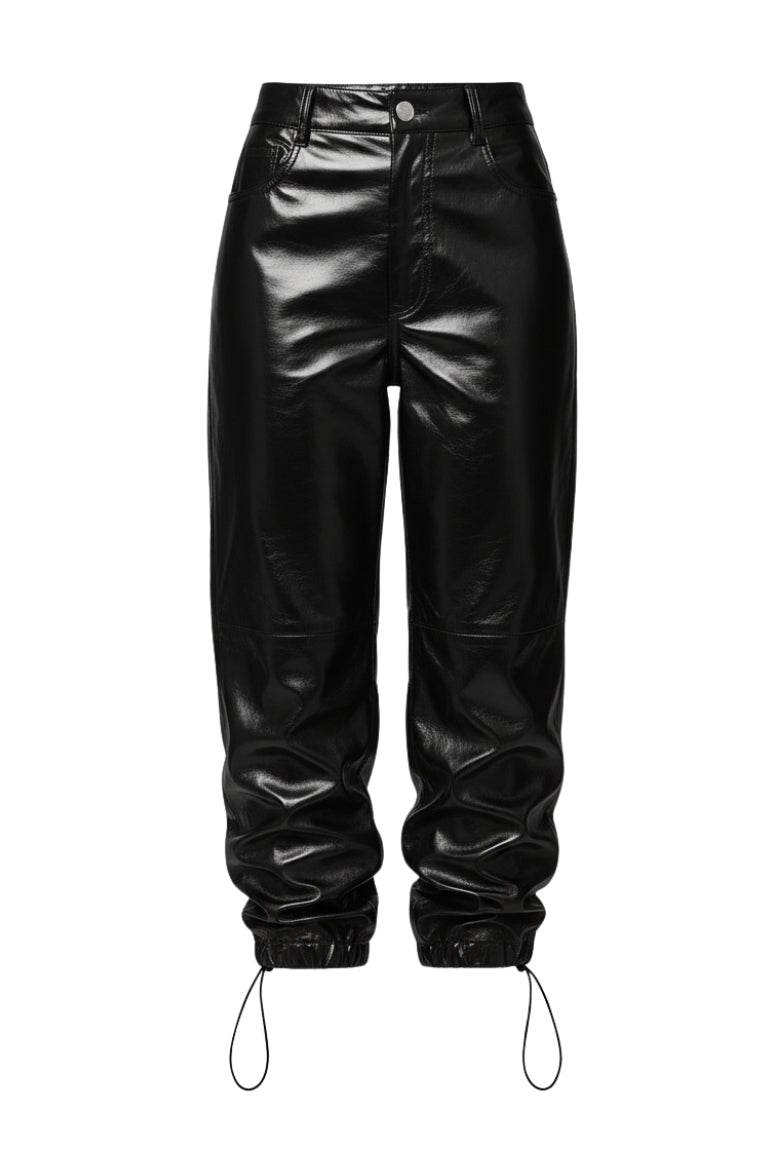 STEFANO PANTS vegan leather black