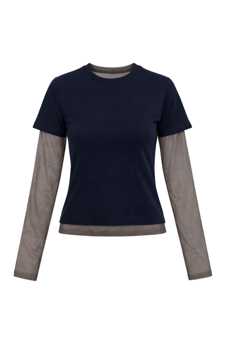 THE DOUBLE SHIRT black