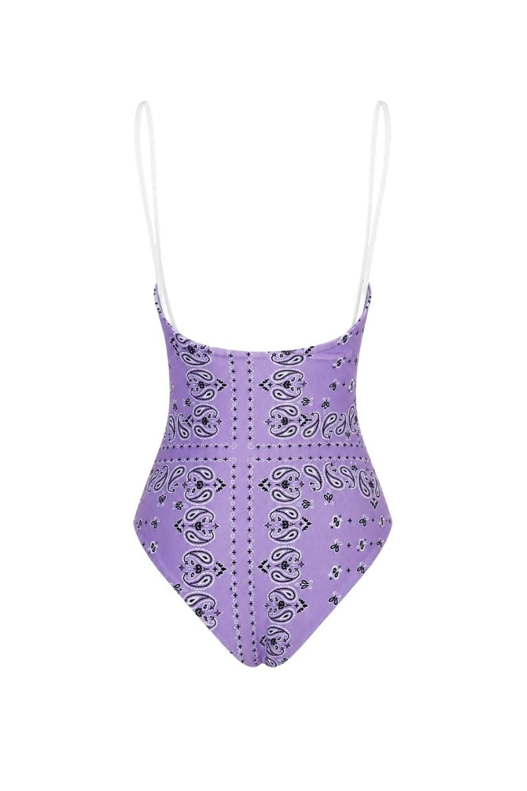 NELLA ONE-PIECE purple bandana