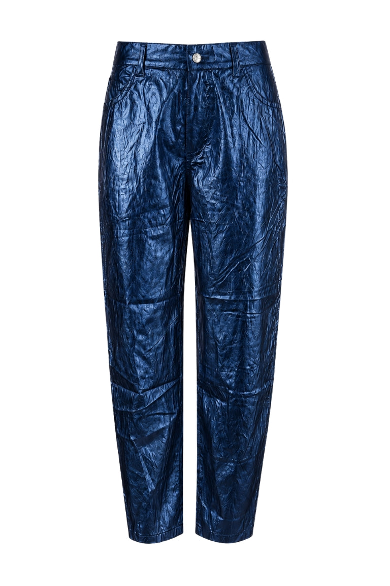 MOSS PANTS blue metallic