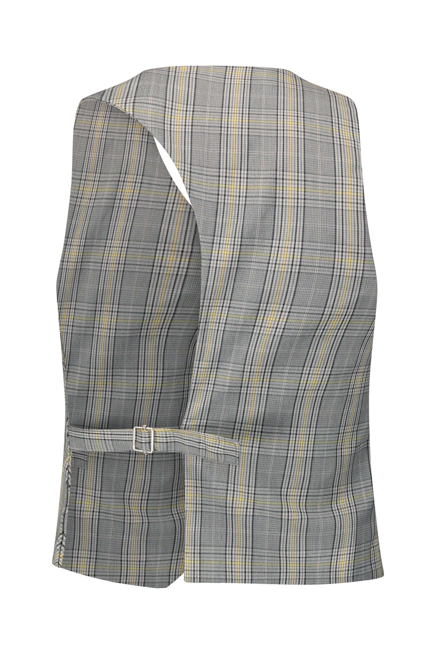 LESLIE VEST plaid gray