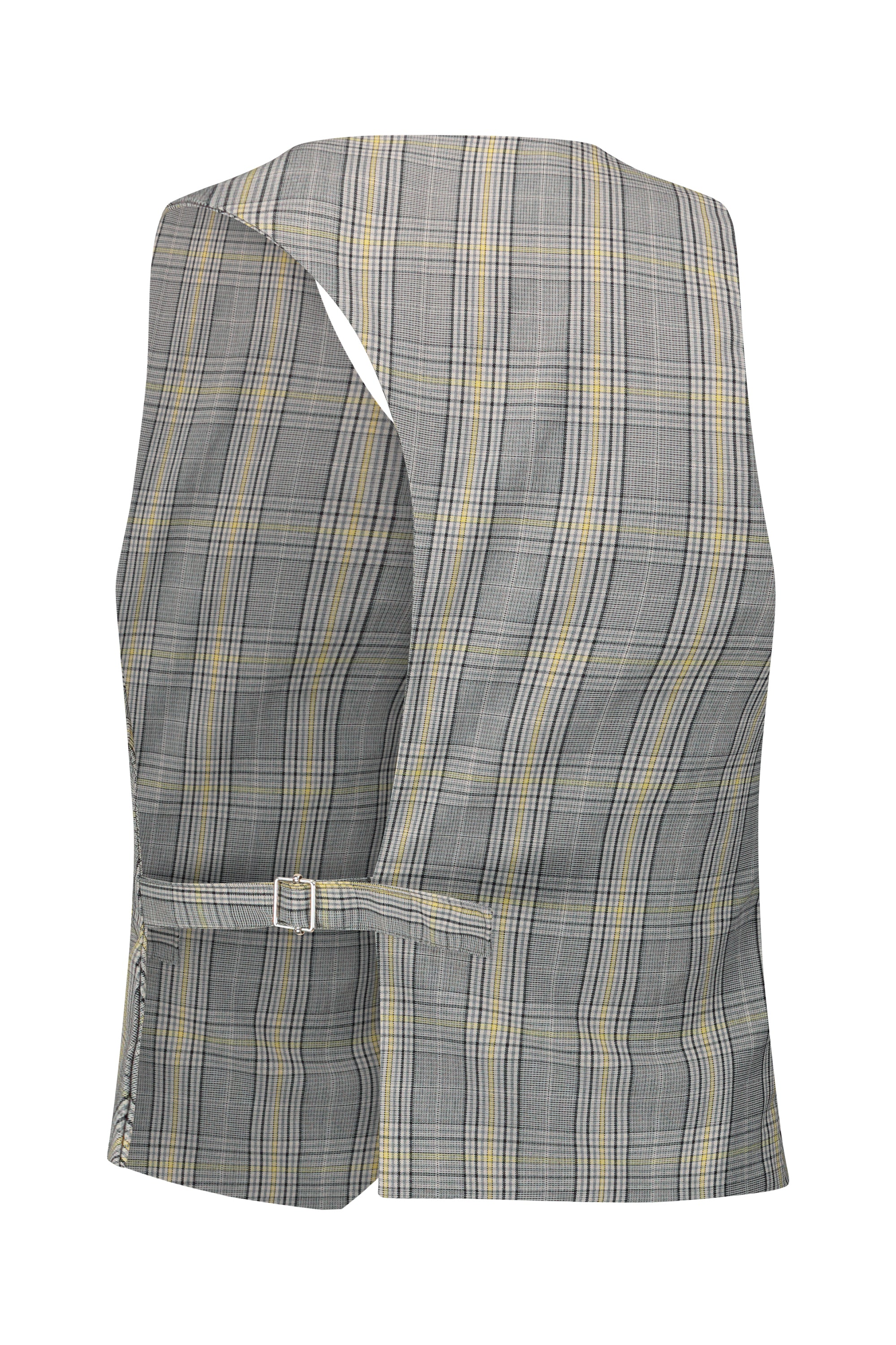LESLIE VEST plaid gray