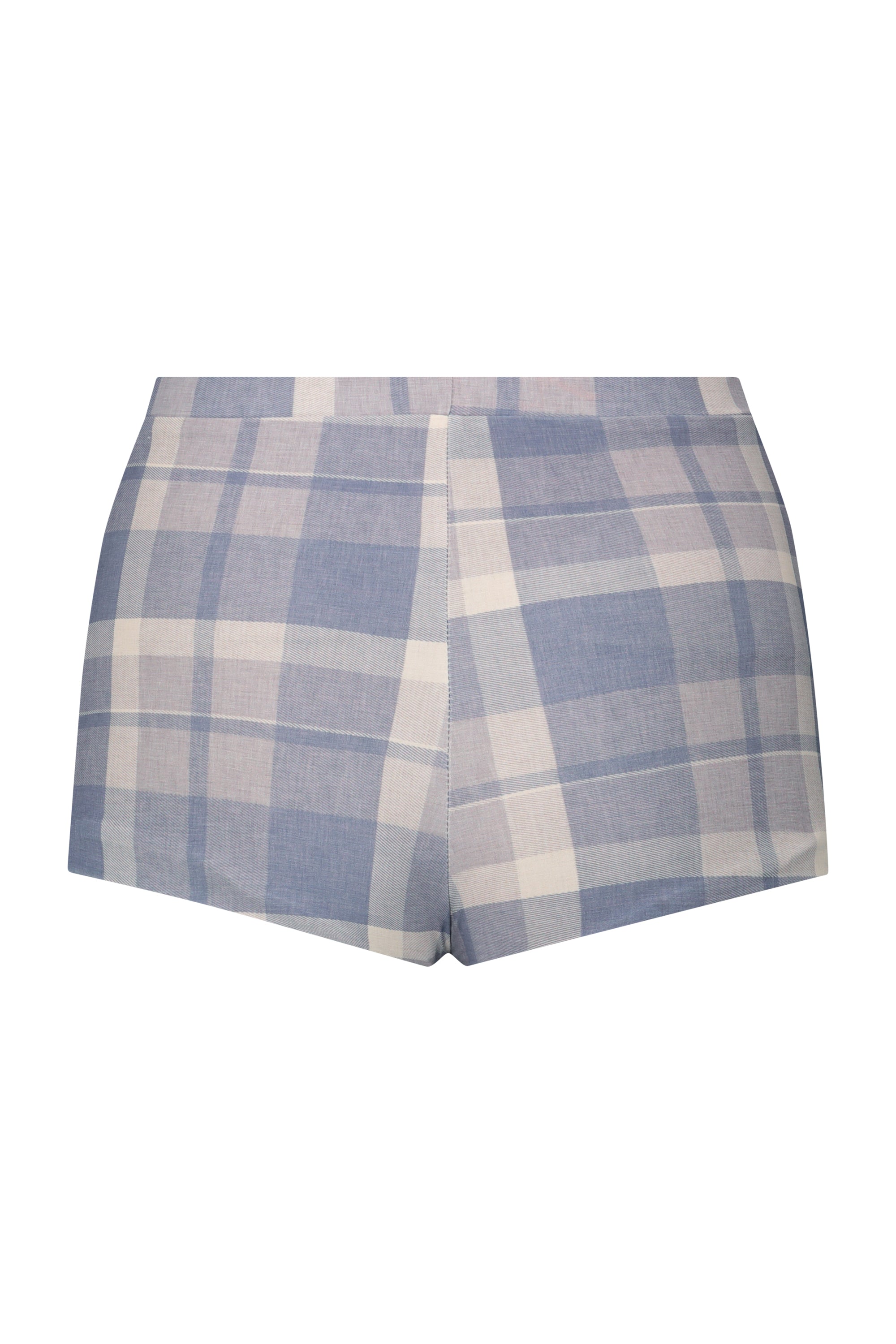 EVELYN BOTTOM plaid blue