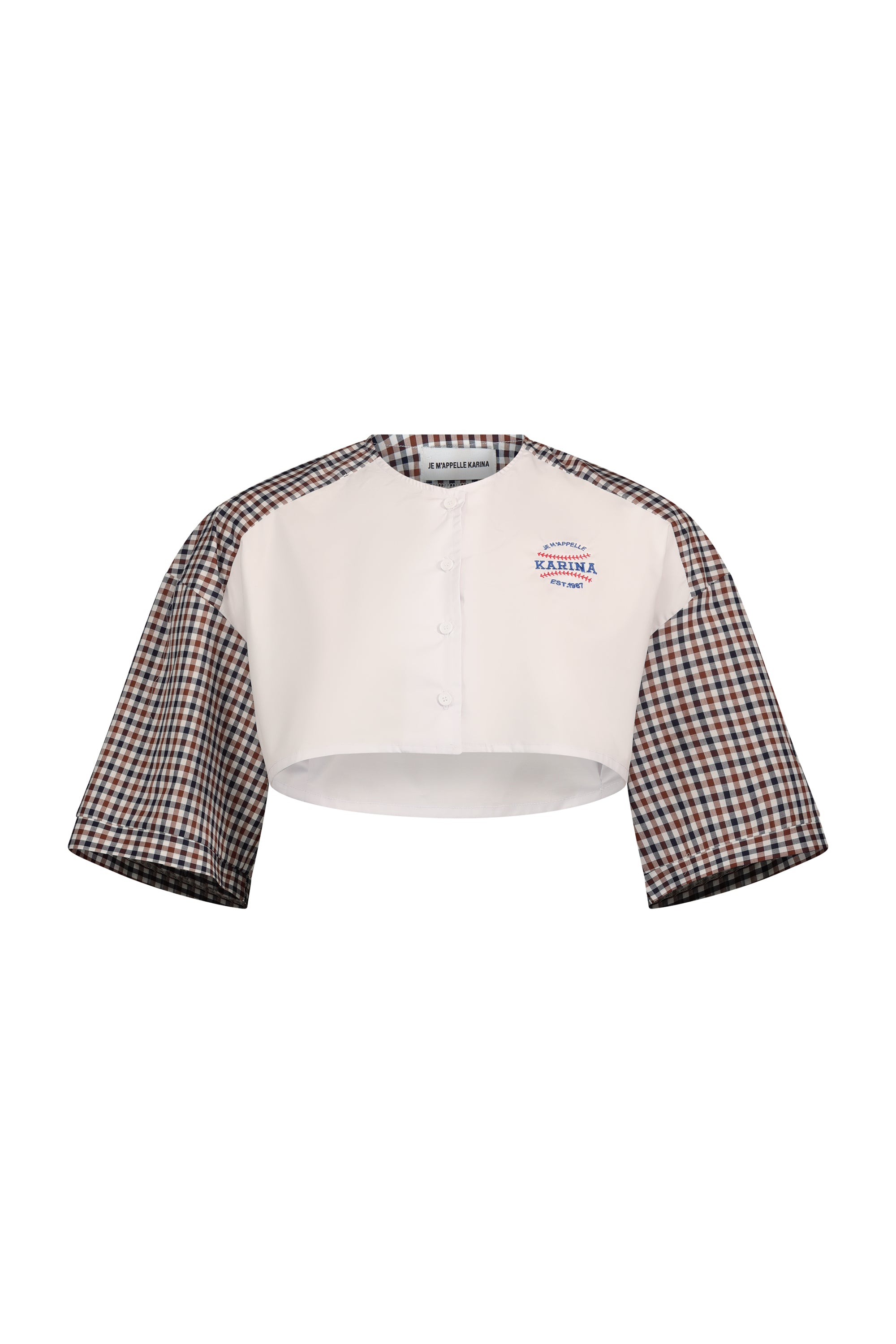 BASEBALL CROP white&brown