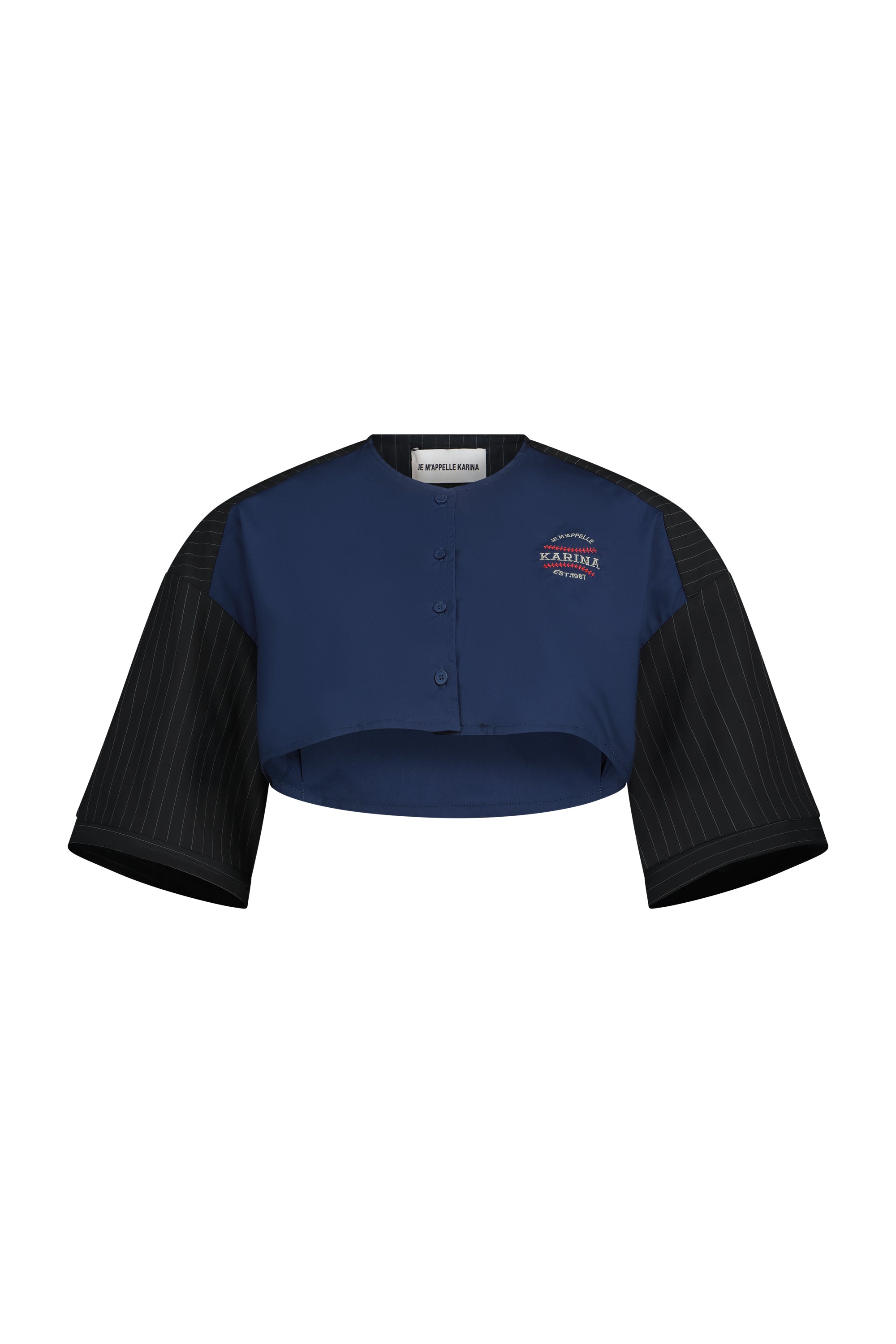 BASEBALL CROP blue&black