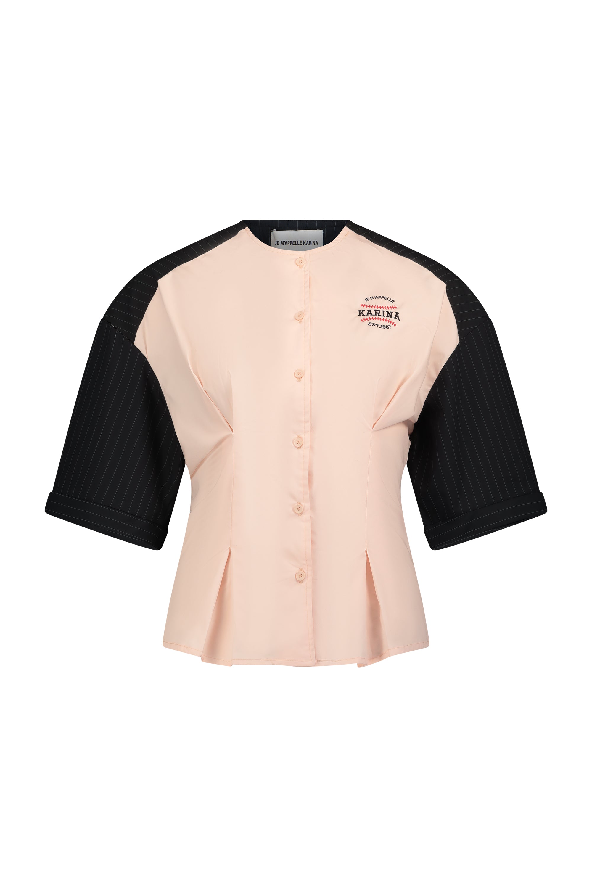 BASEBALL SHIRT pink&black