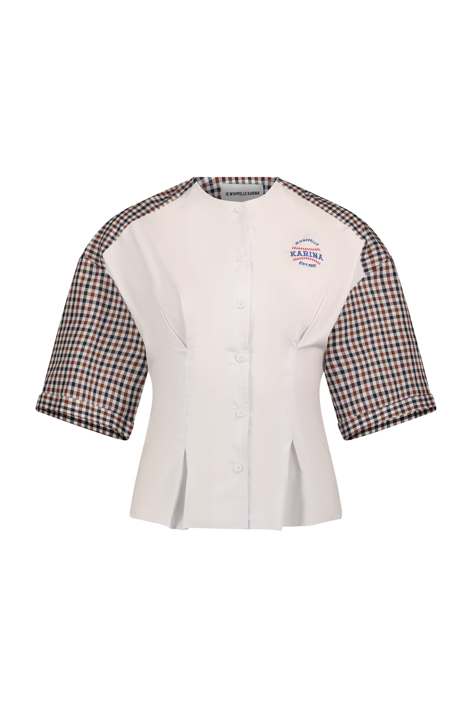 BASEBALL SHIRT white&brown