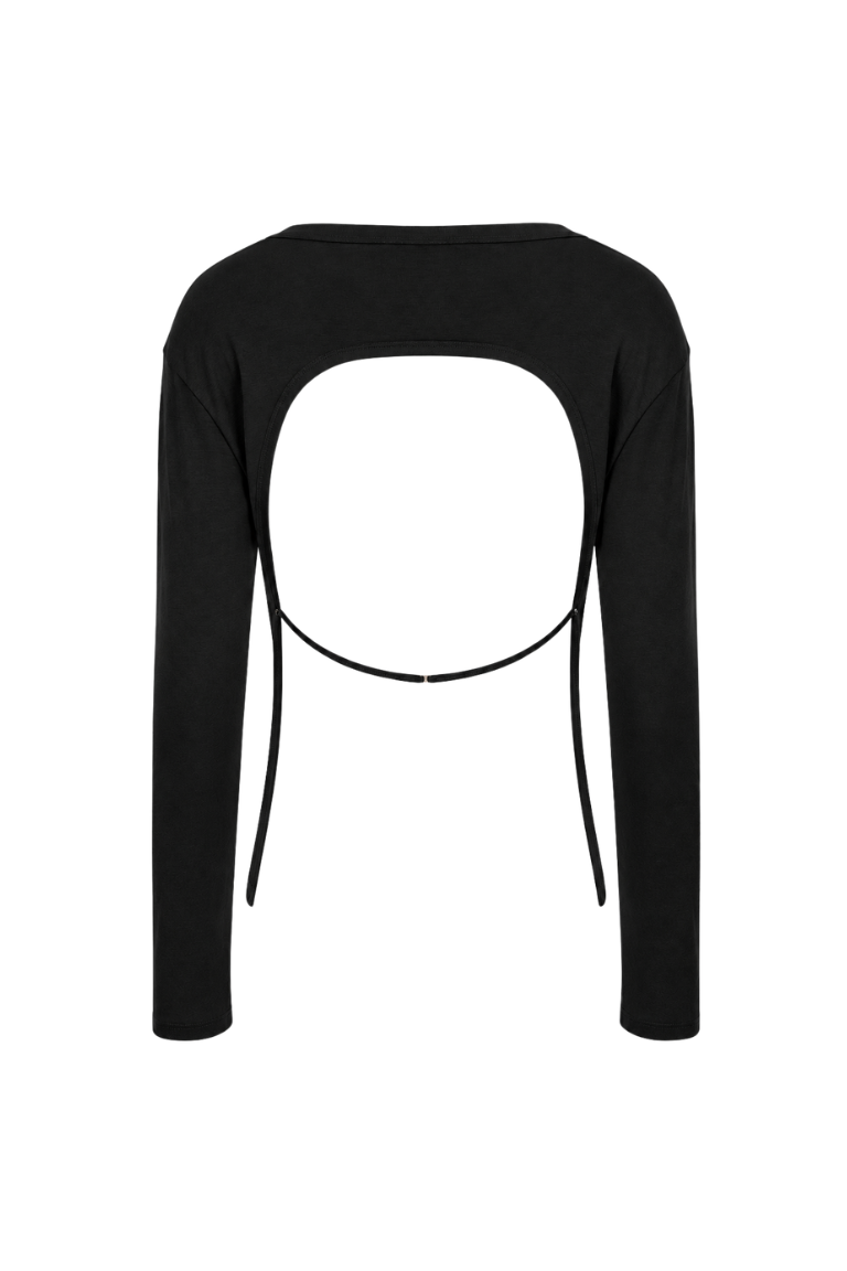 LILY OPEN BACK SHIRT black