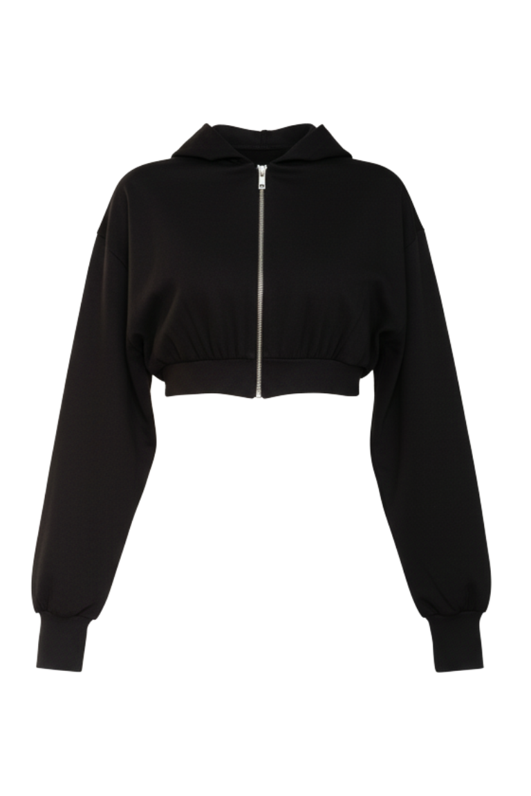 GIANNA CROPPED SWEATSHIRT black