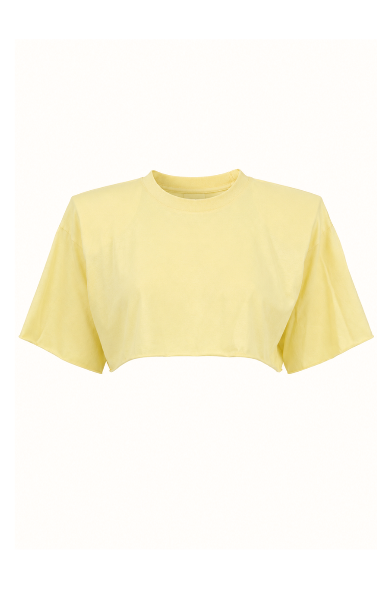 BOLD SHOULDER CROP yellow