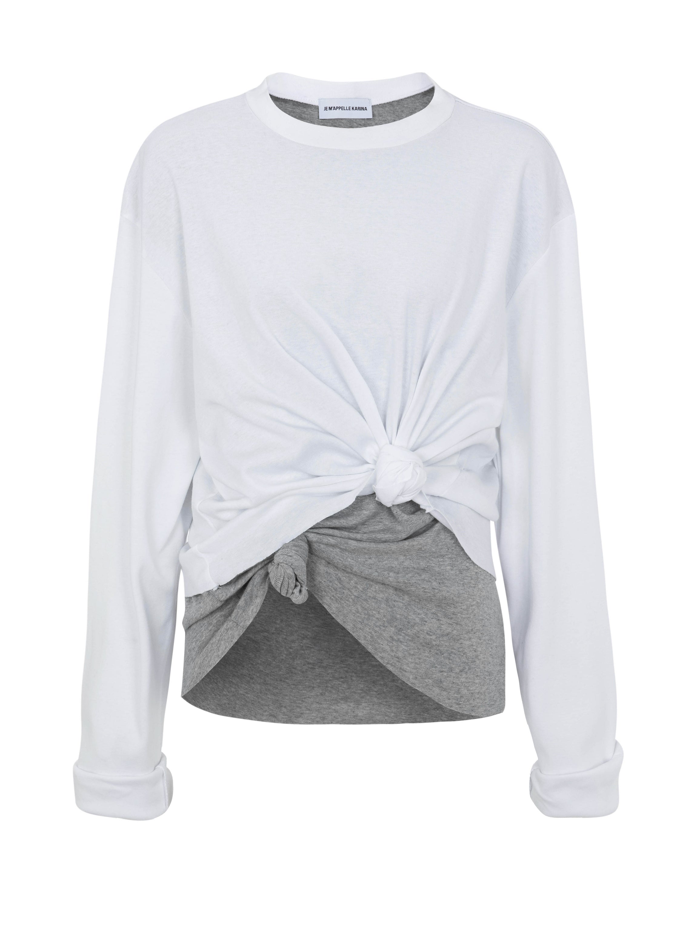 GISELLE SHIRT white&melange