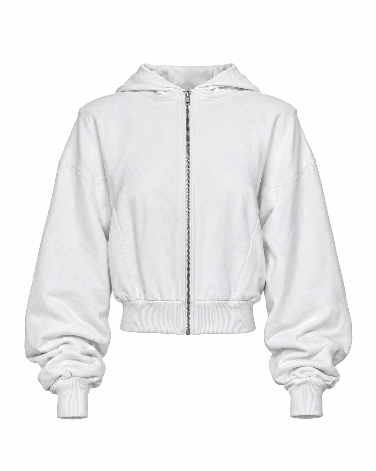 MARGOT ZIP HOODIE white