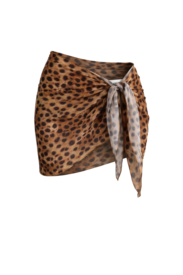 SHORT PAREO cheetah