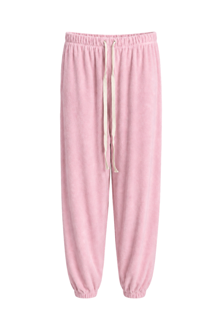 CLAUDIA TOWEL PANTS baby pink