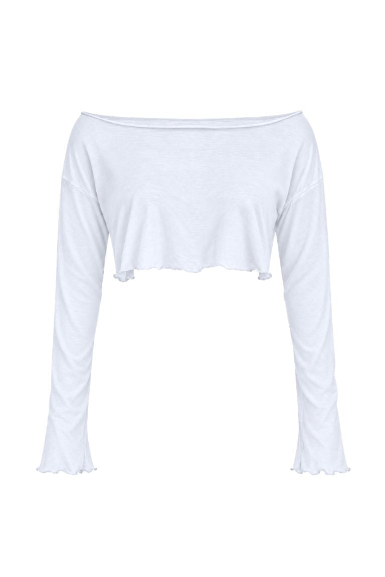 ERICCA CROP sheer white