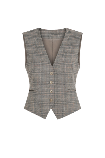 RIVOLI VEST plaid
