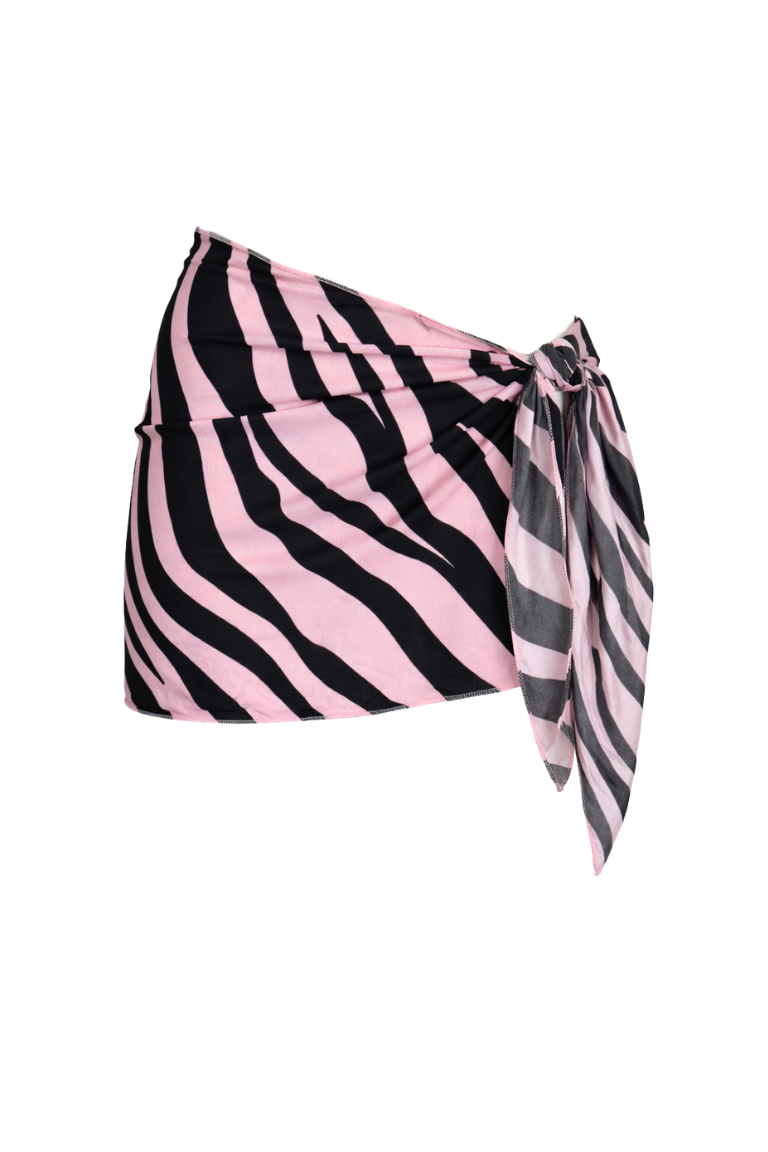 SHORT PAREO pink zebra