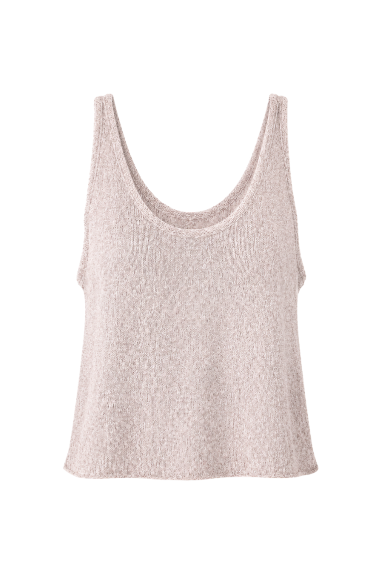 MONA KNIT TANK powder beige