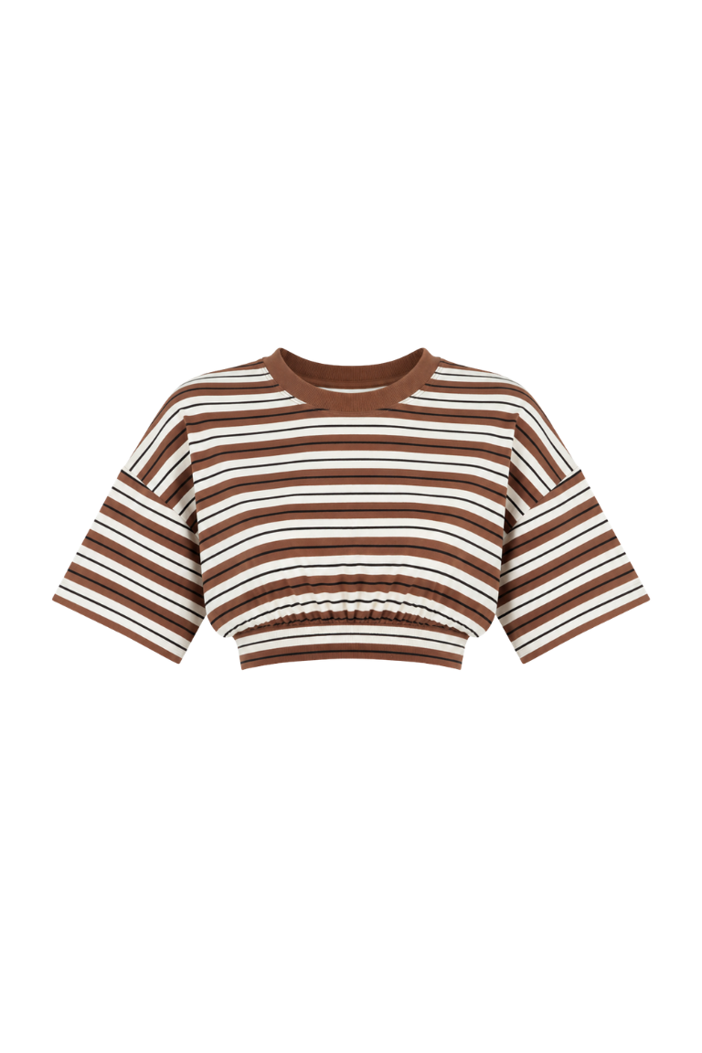 BARBARA CROP camel