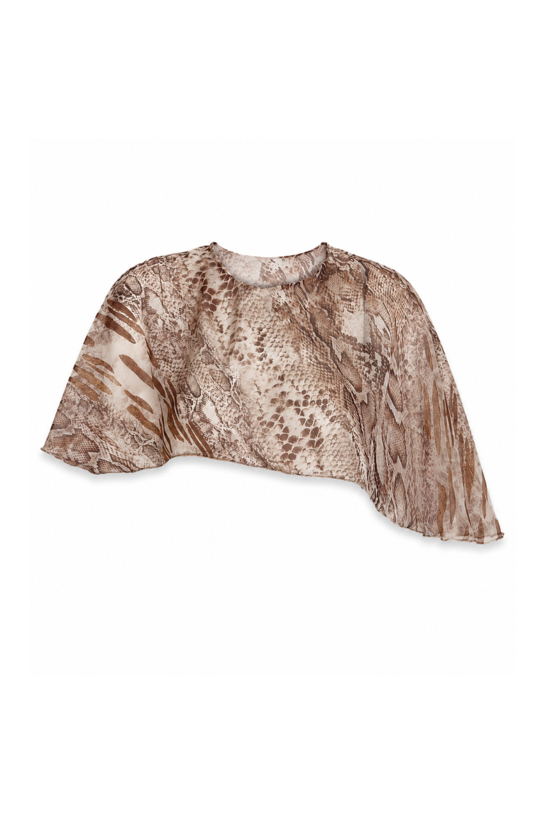SNAKE SKIN CROP CAPE