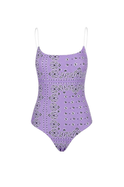 NELLA ONE-PIECE purple bandana