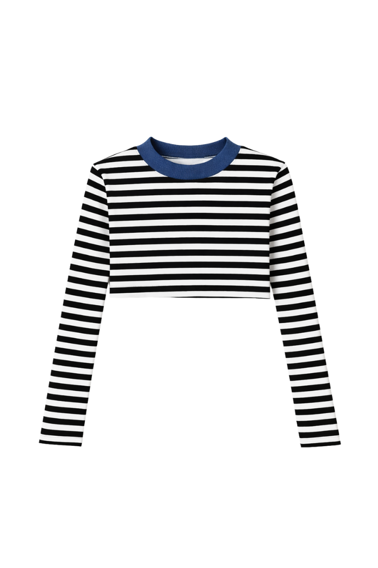 LORIA CROP stripes | blue