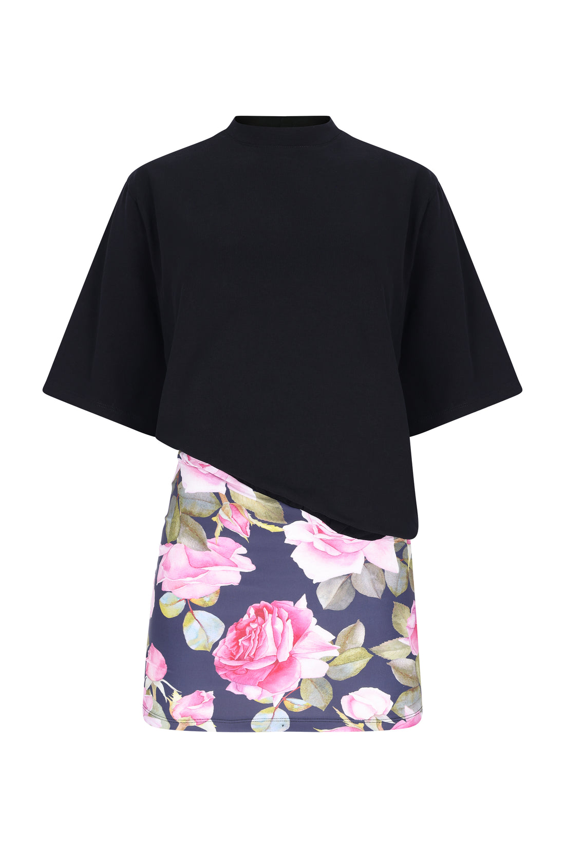 KATHY DRESS black&amp;flowers