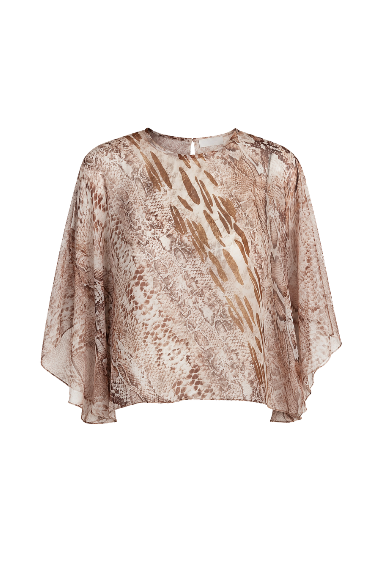 SNAKE SKIN LONG CAPE