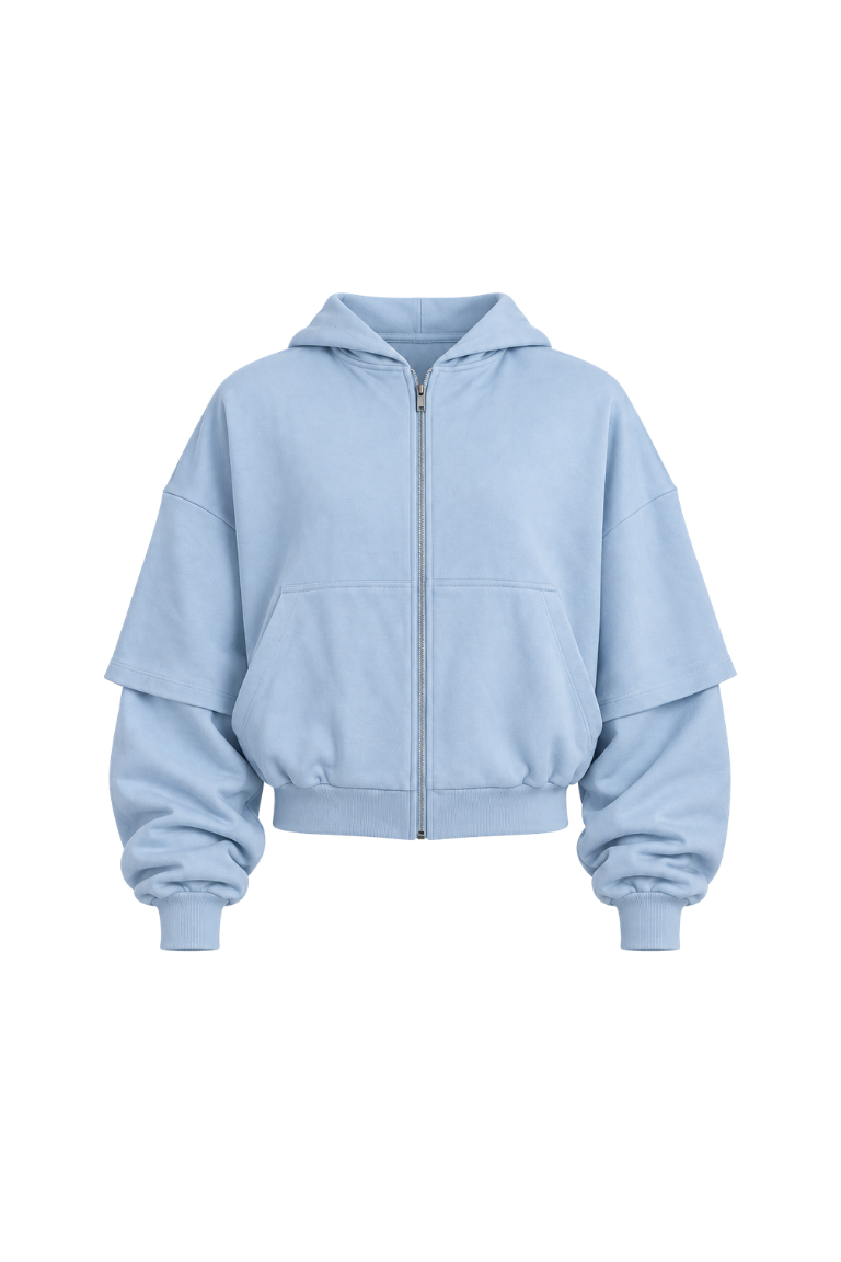 JORDAN DOUBLE SLEEVE baby blue