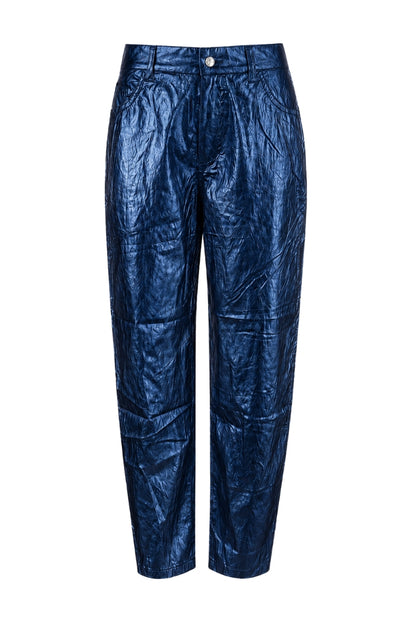 MOSS PANTS blue metallic