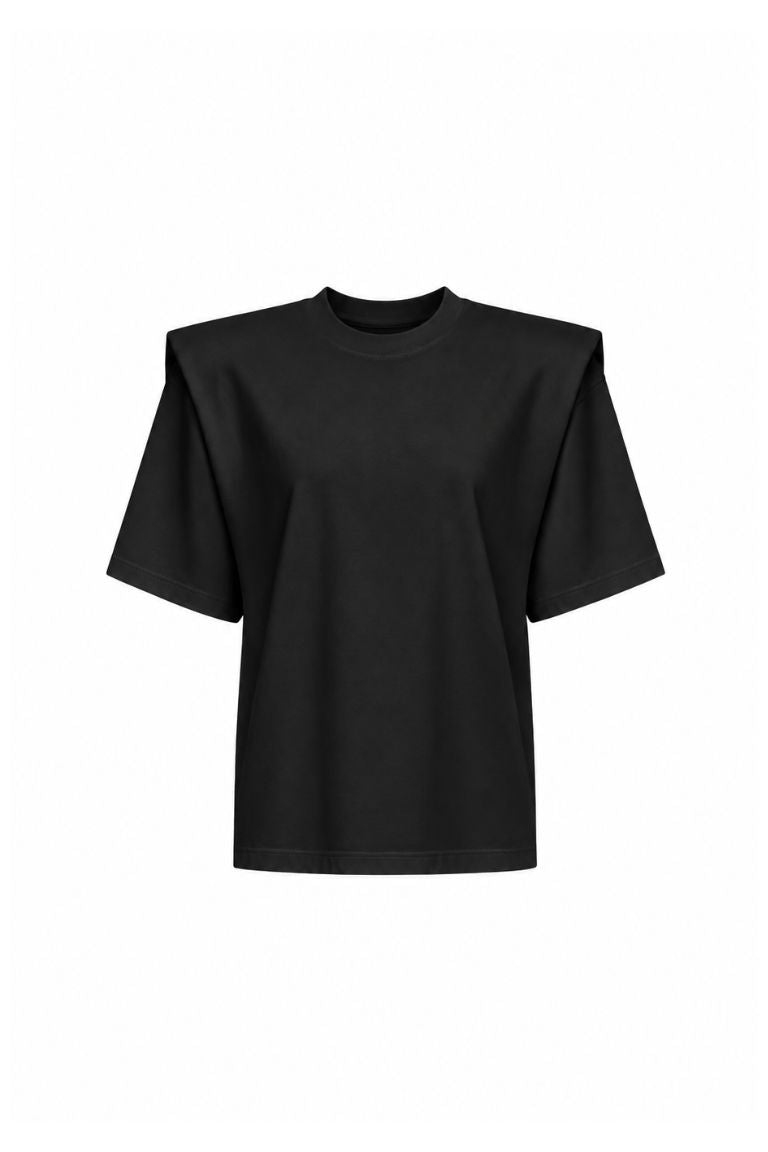 KENYA BOLD SHOULDER T black
