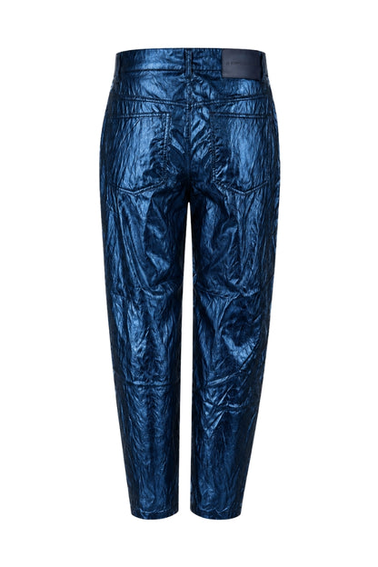 MOSS PANTS blue metallic