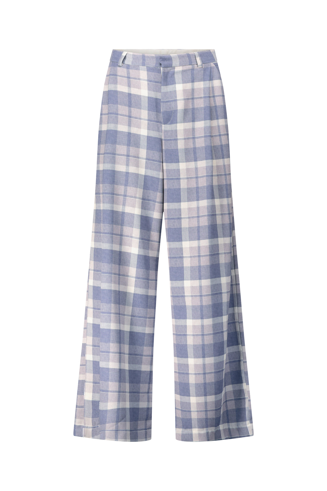BRYAN PANTS plaid blue