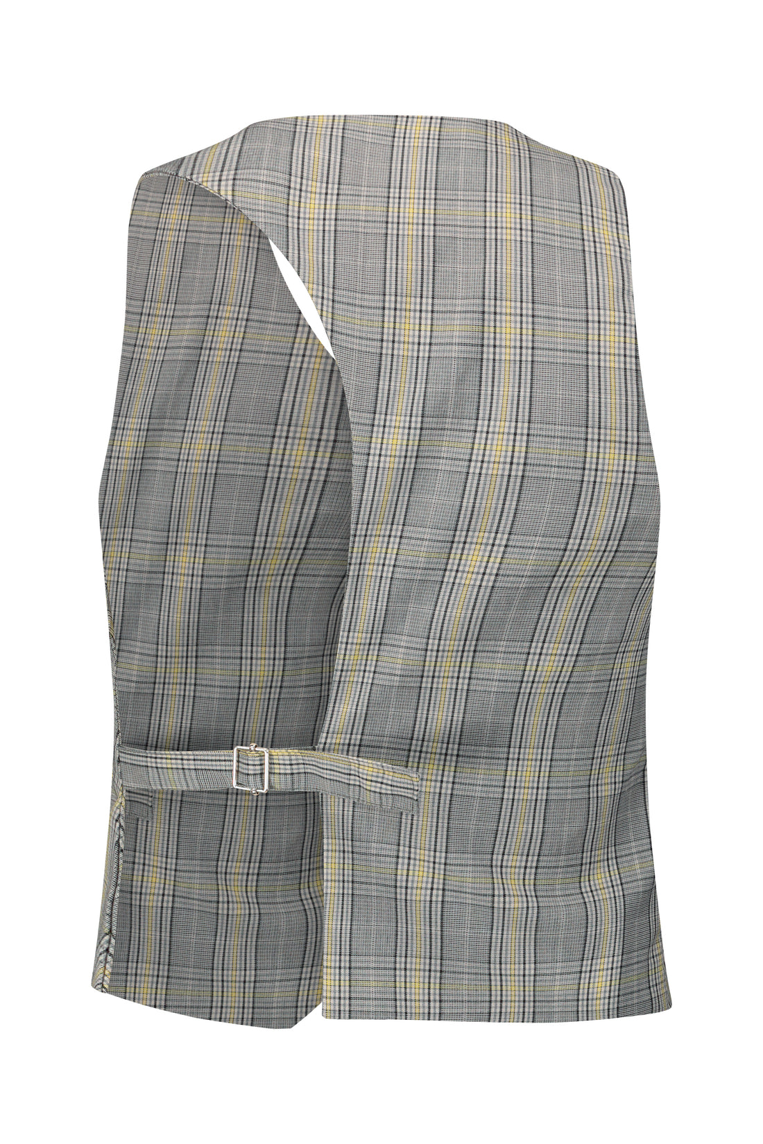 LESLIE VEST plaid gray