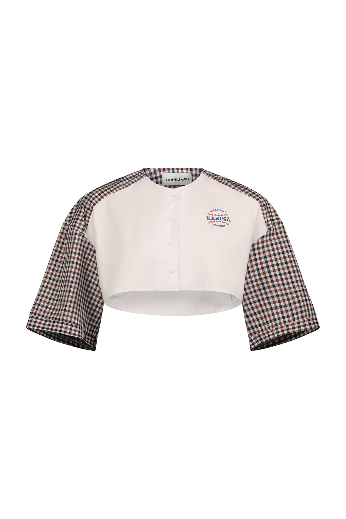 BASEBALL CROP white&brown