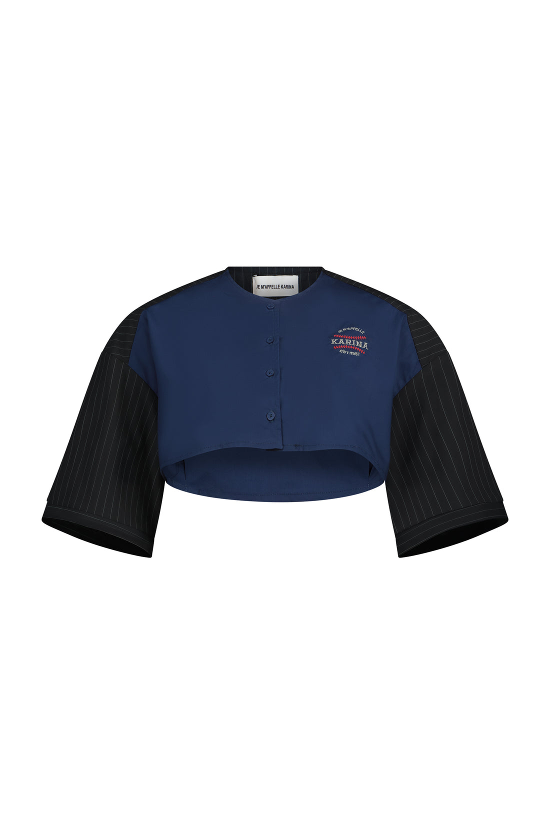 BASEBALL CROP blue&black