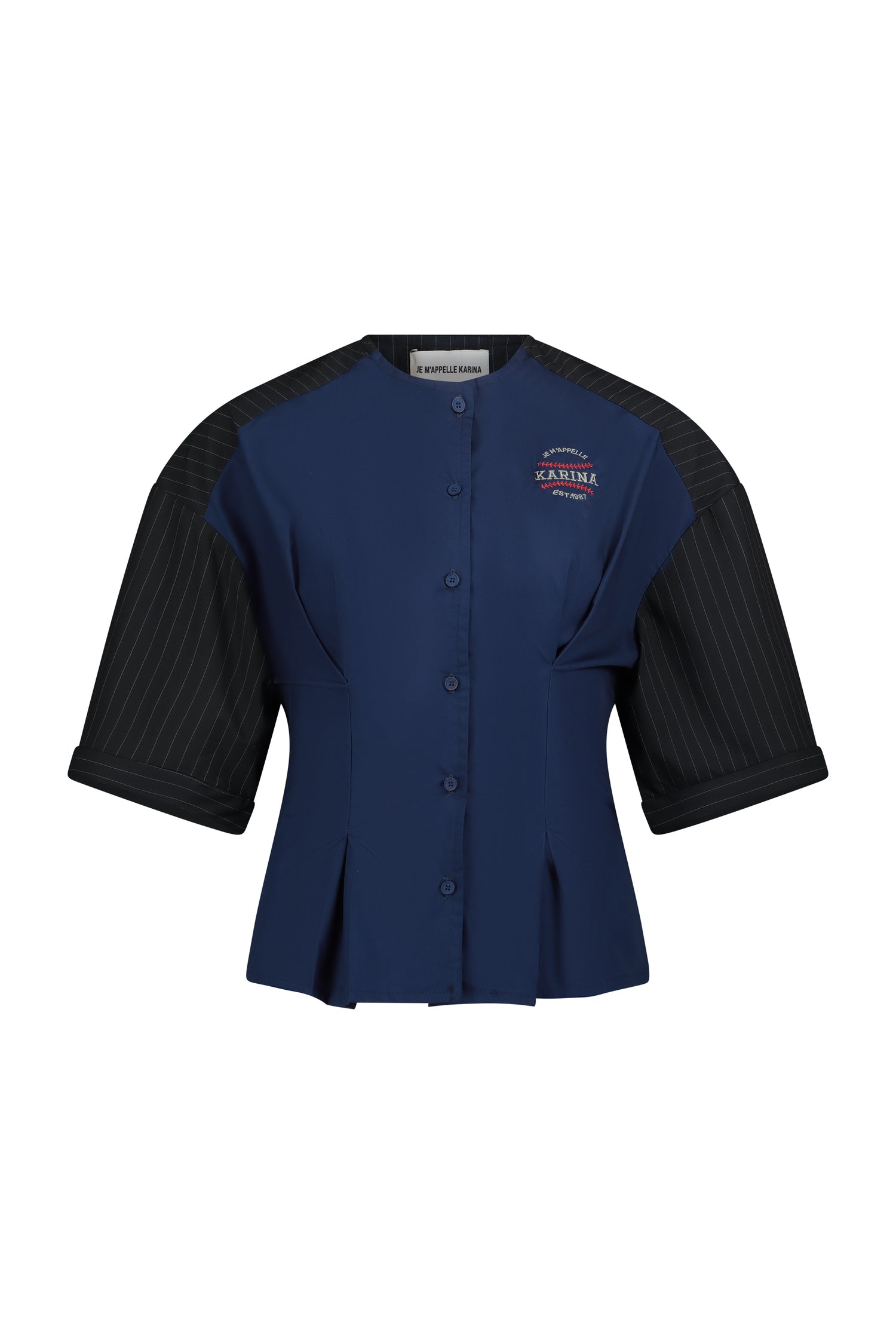 BASEBALL SHIRT blue&amp;black
