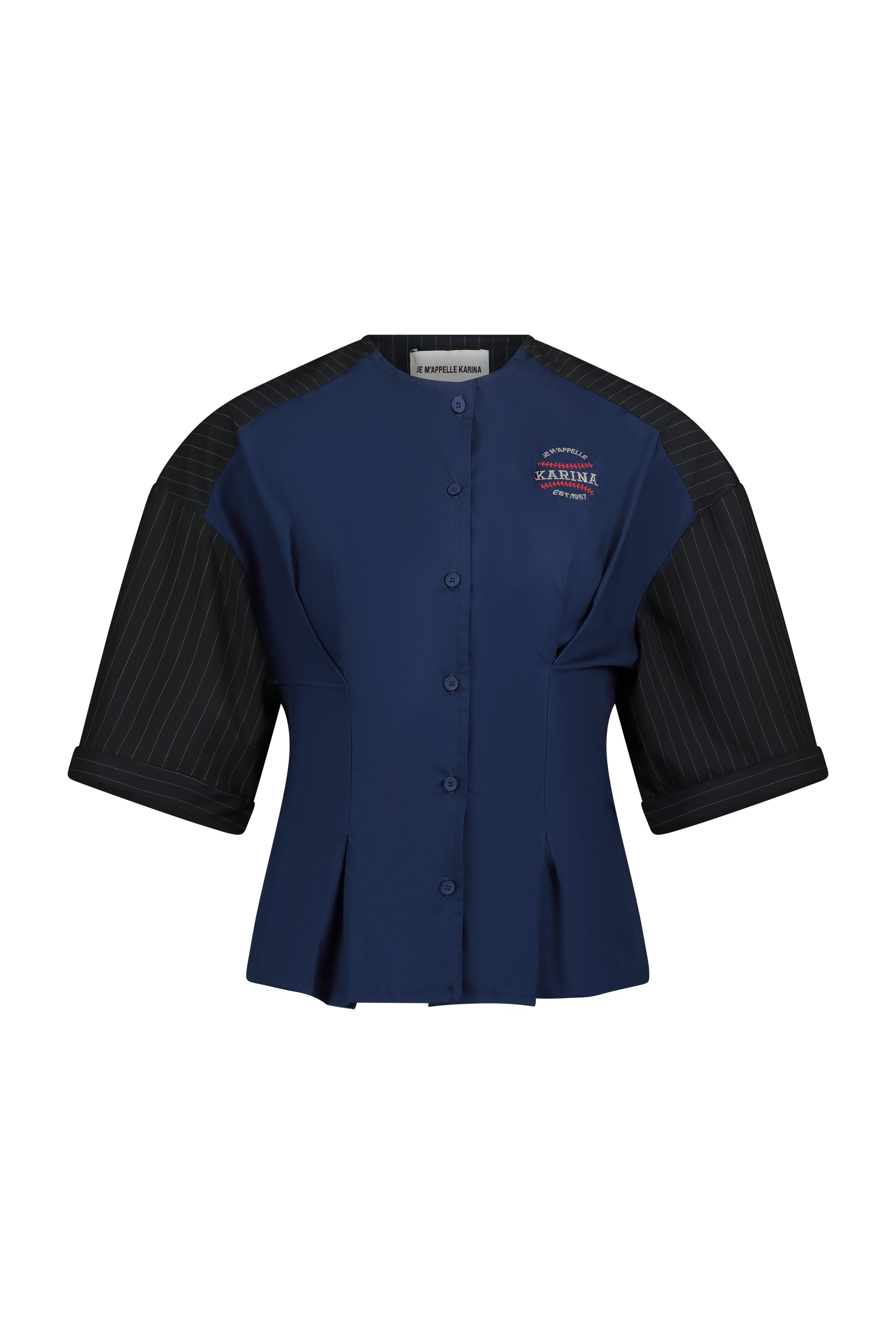 BASEBALL SHIRT blue&amp;black