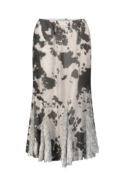 COW MIDI SKIRT