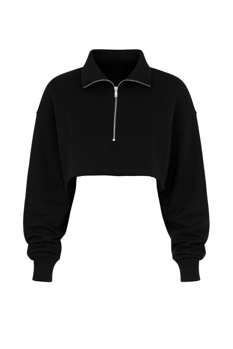 ROGBBY CROPPED SWEATSHIRT black
