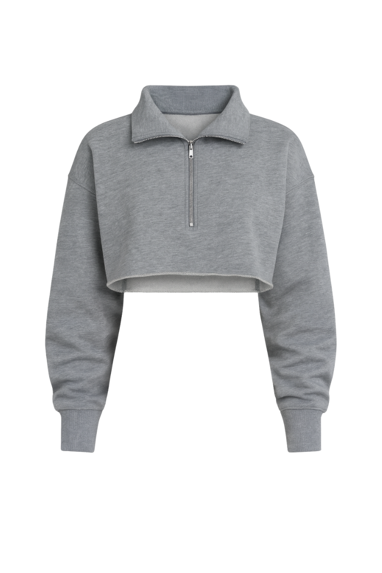 ROGBBY CROPPED SWEATSHIRT melange
