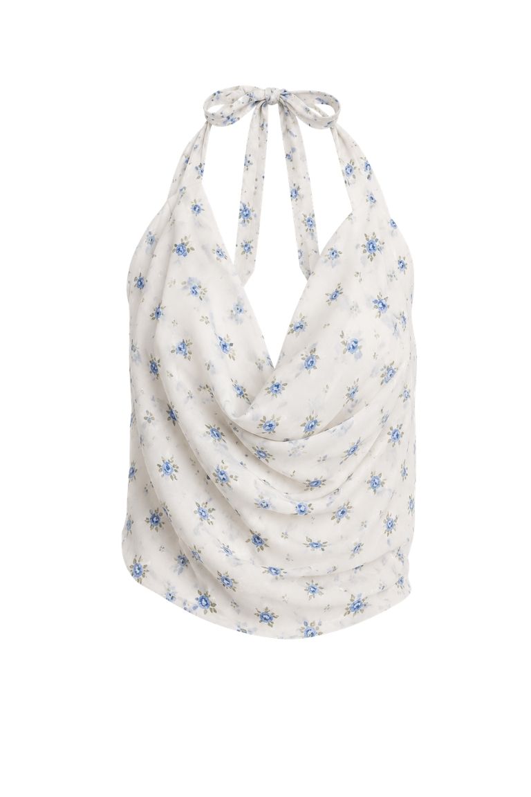 ALBERTA TOP white&amp;flowers