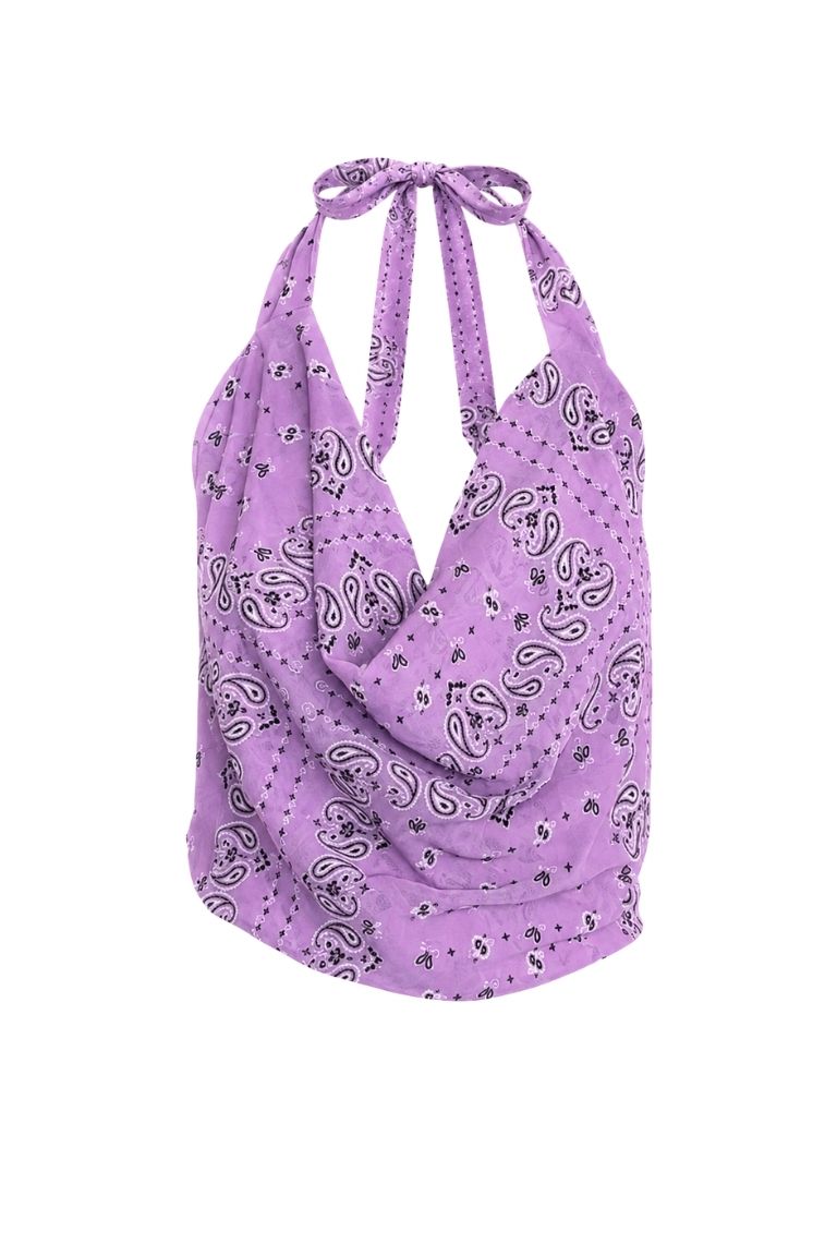 ALBERTA TOP purple bandana
