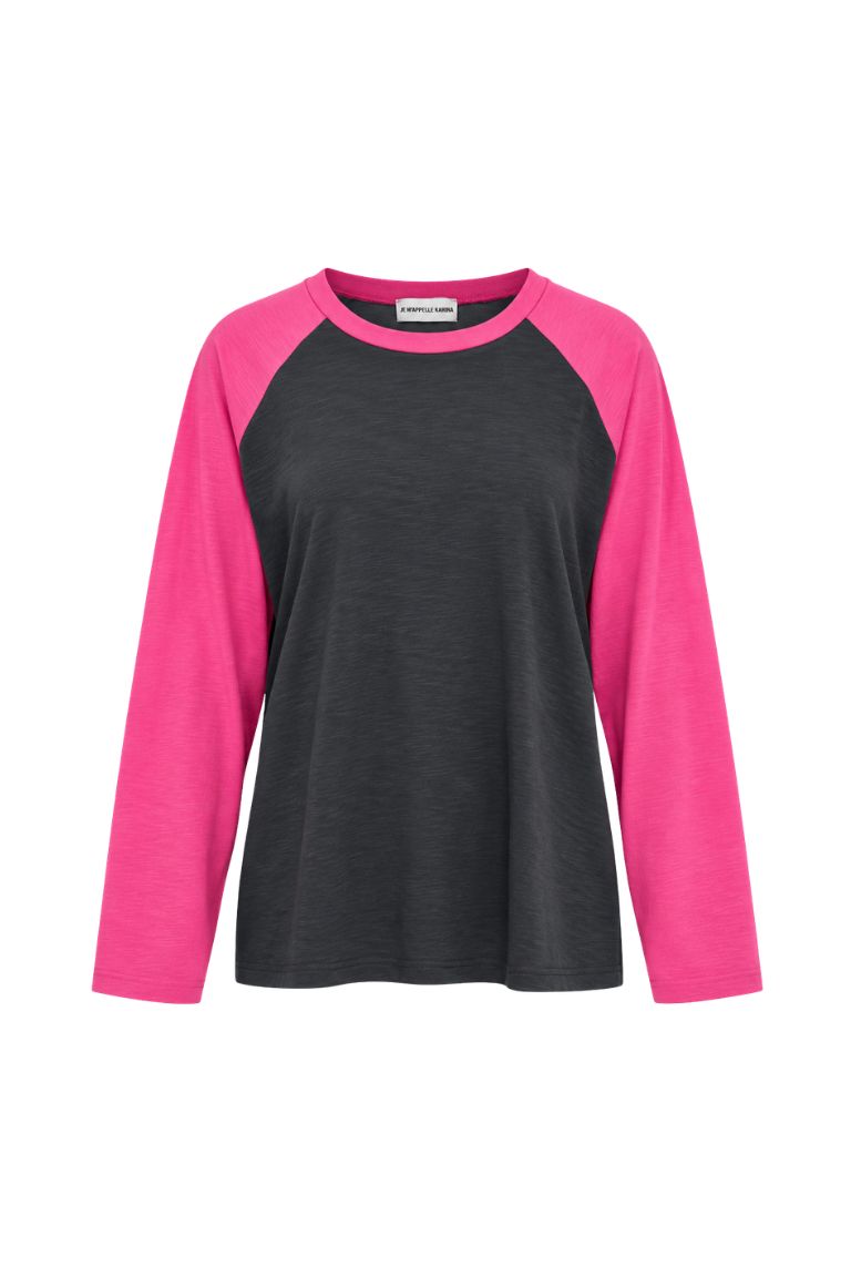 FREJA SHIRT pink&amp;gray
