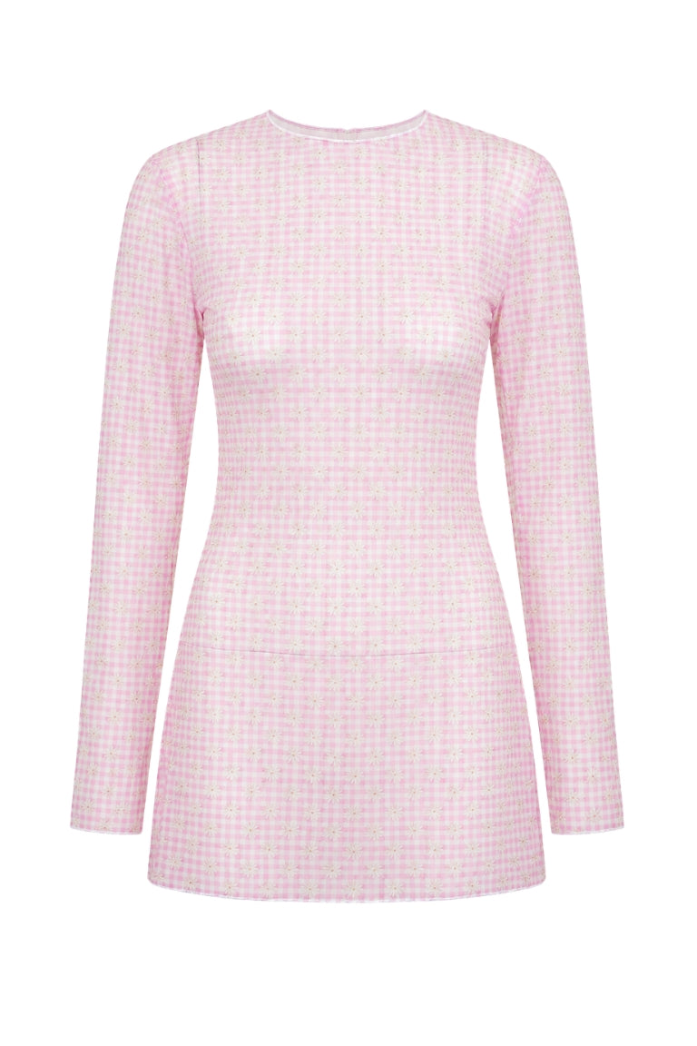 MILENA DRESS sheer pink