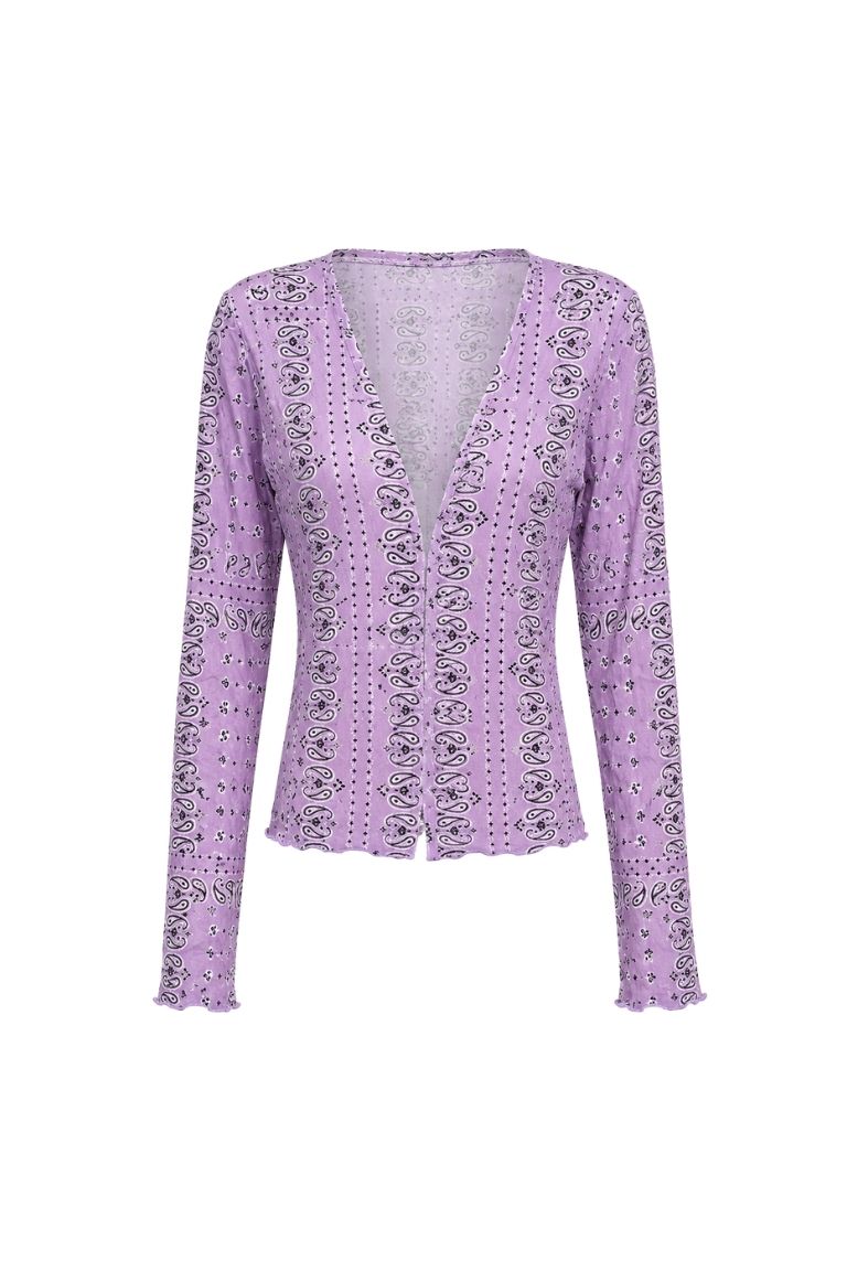 MARBELLA OVERSHIRT purple bandana