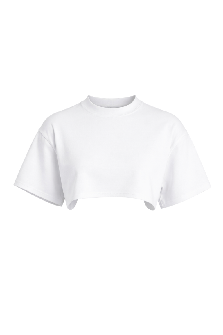 CROP TEE white