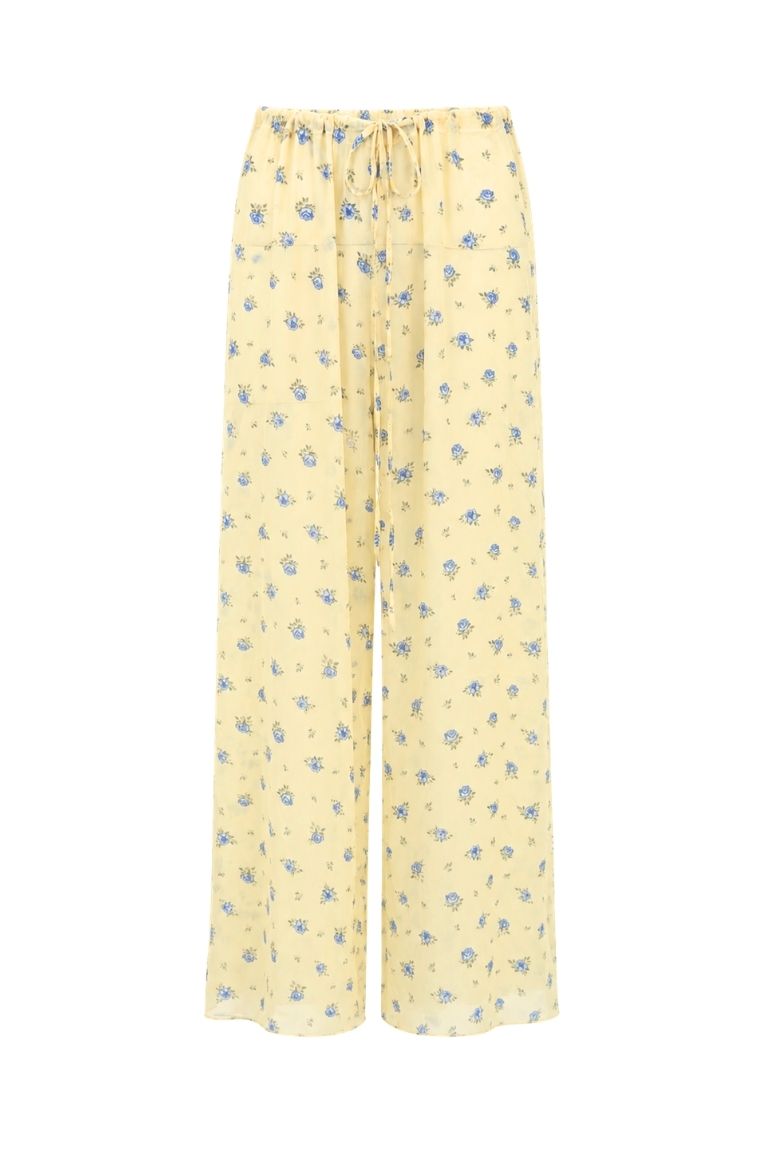PALAZZO PANTS yellow&amp;flowers