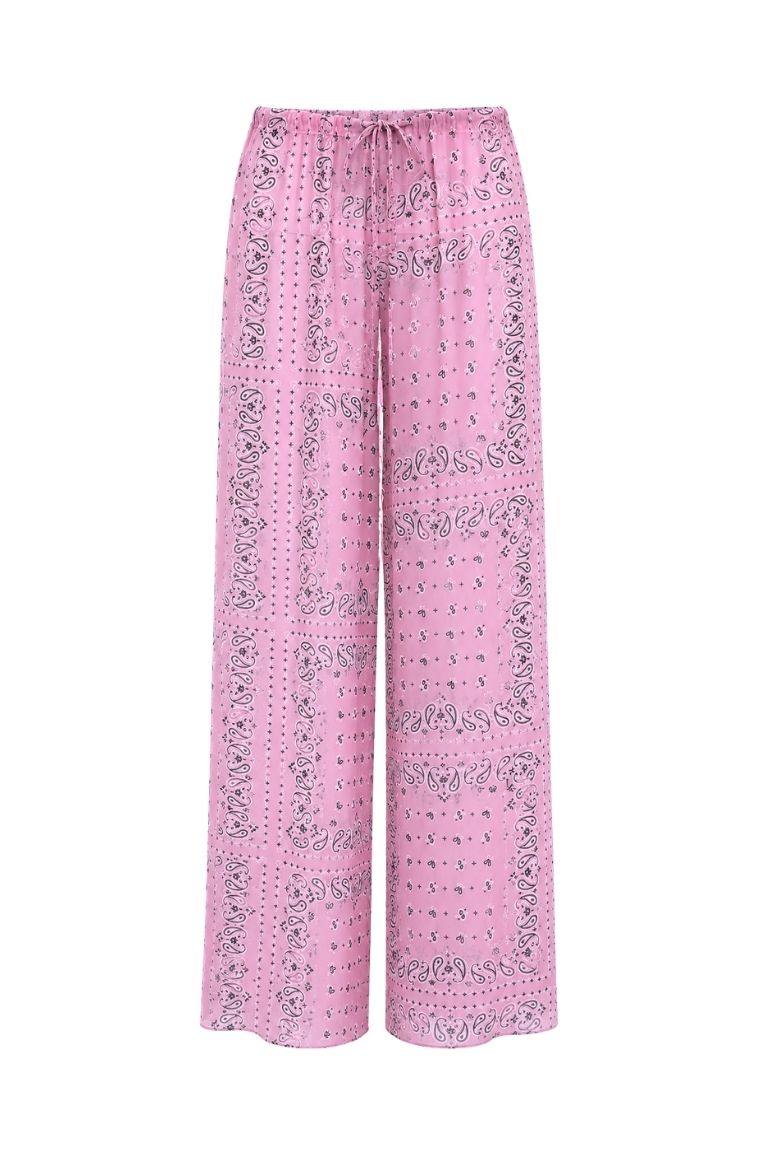 PALAZZO PANTS pink bandana